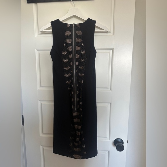 BCBGMaxAzria Leona Black Dress with Lace Detail - Picture 4 of 4